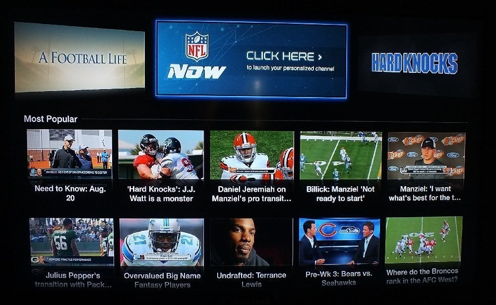 NFL Now channel arrives on Apple TV