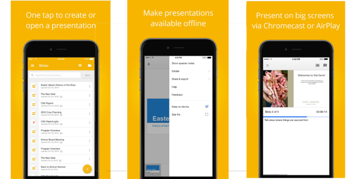 Google Slides IOS App Updated With AirPlay Support